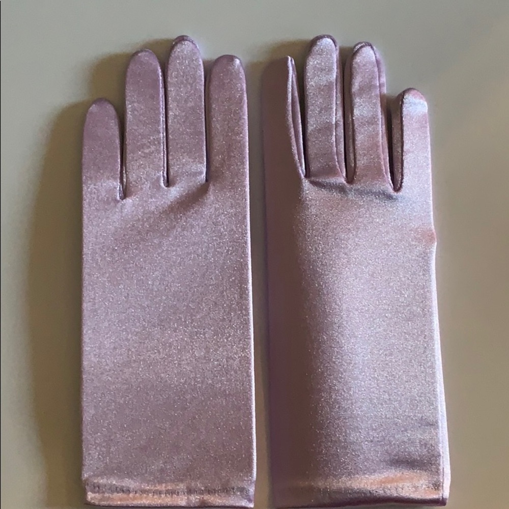 Short wrist Satin gloves for woman